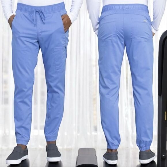 NEW Cherokee Jogger Scrub Pants with Zip Cargo Pockets Medical Career S Short - Picture 1 of 7